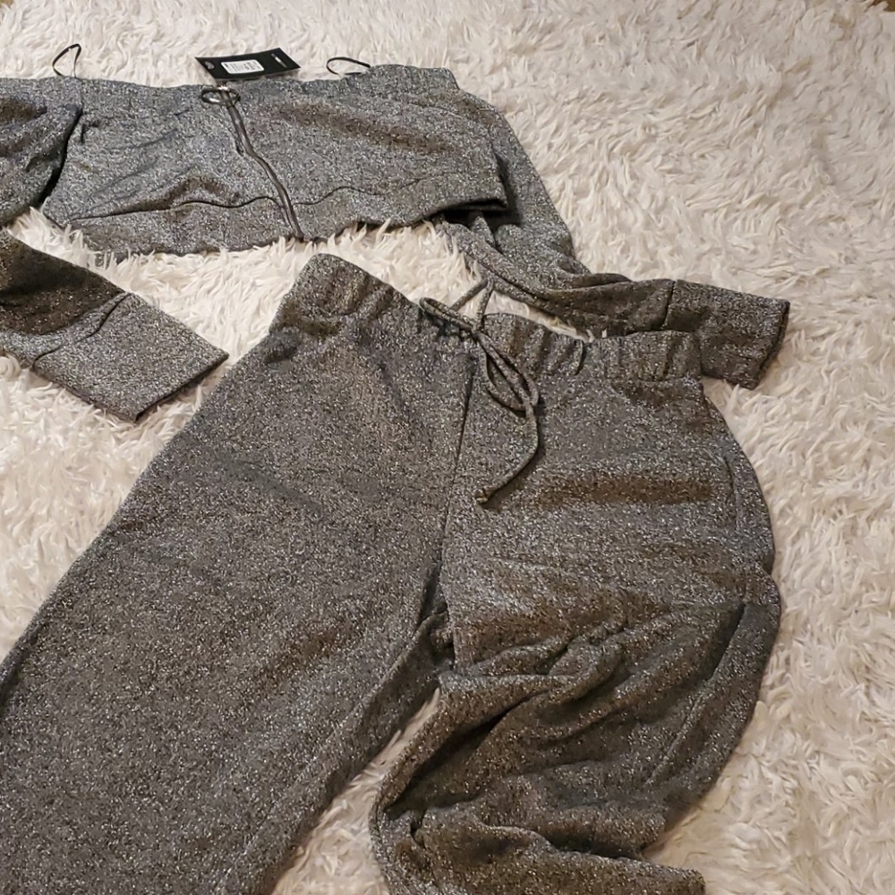 Two piece crop top and joggers